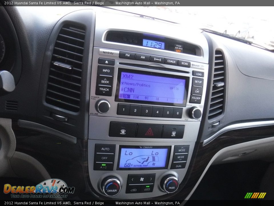 2012 Hyundai Santa Fe Limited V6 AWD Sierra Red / Beige Photo #18