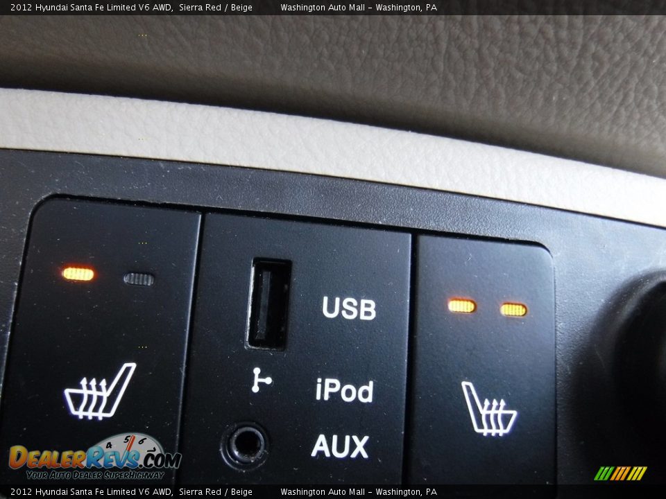 2012 Hyundai Santa Fe Limited V6 AWD Sierra Red / Beige Photo #20
