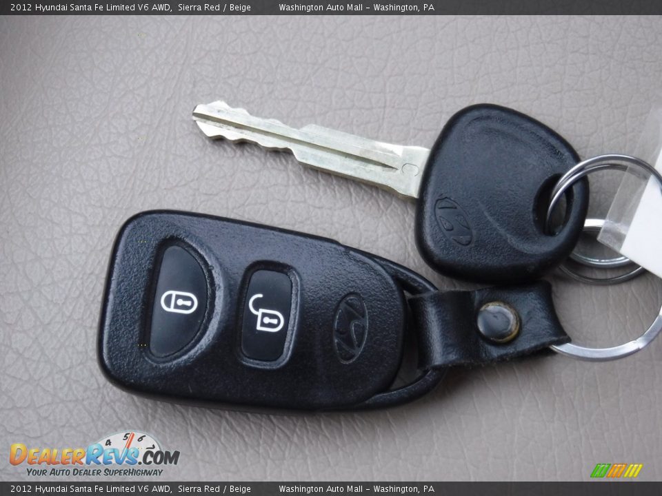 2012 Hyundai Santa Fe Limited V6 AWD Sierra Red / Beige Photo #25