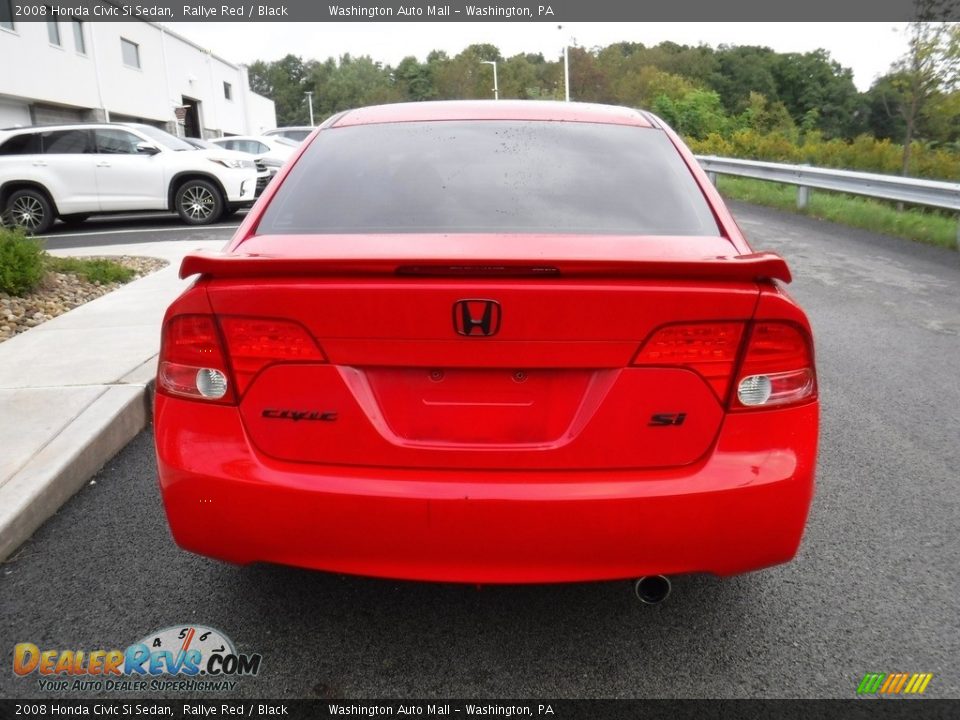 2008 Honda Civic Si Sedan Rallye Red / Black Photo #11