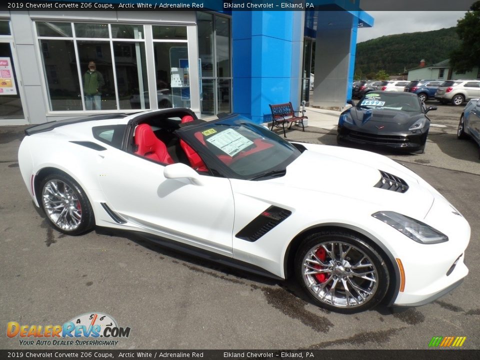 2019 Chevrolet Corvette Z06 Coupe Arctic White / Adrenaline Red Photo #1