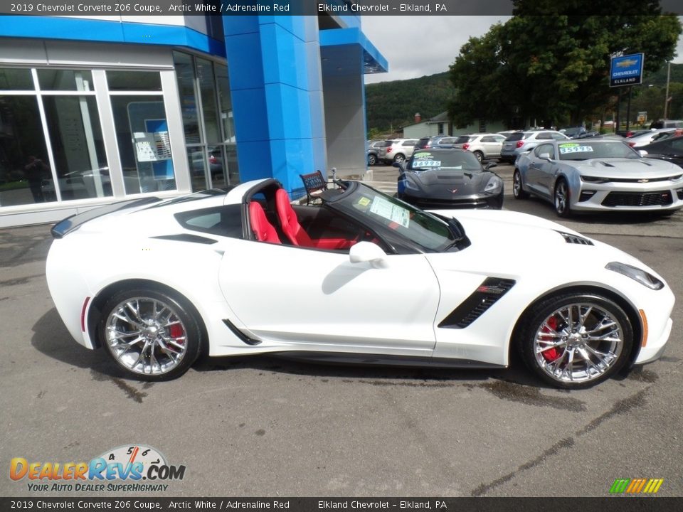 2019 Chevrolet Corvette Z06 Coupe Arctic White / Adrenaline Red Photo #2