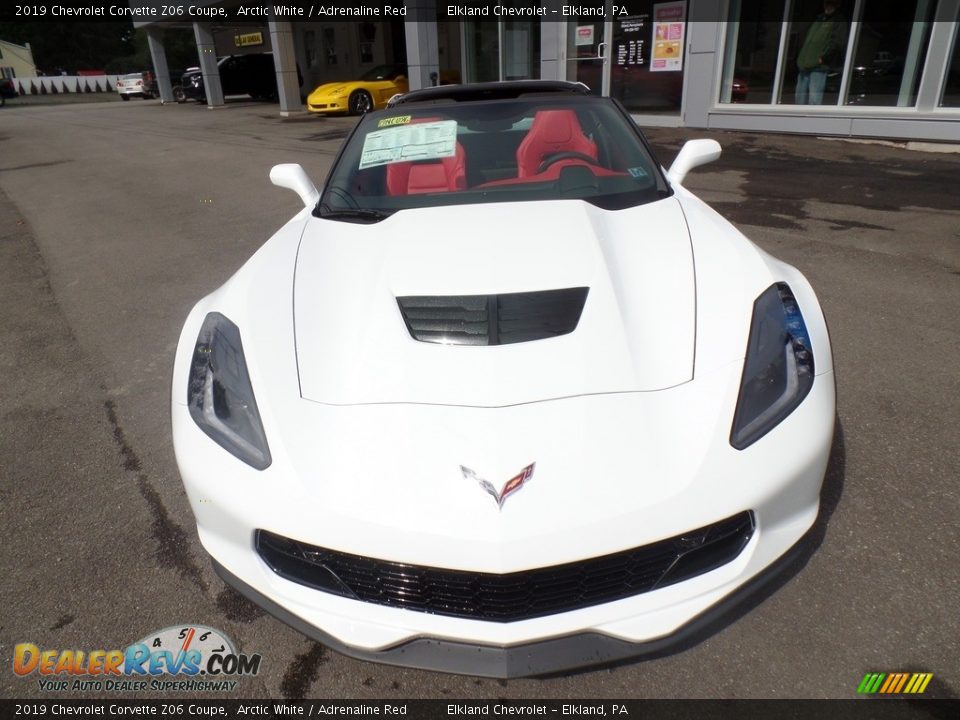 2019 Chevrolet Corvette Z06 Coupe Arctic White / Adrenaline Red Photo #3