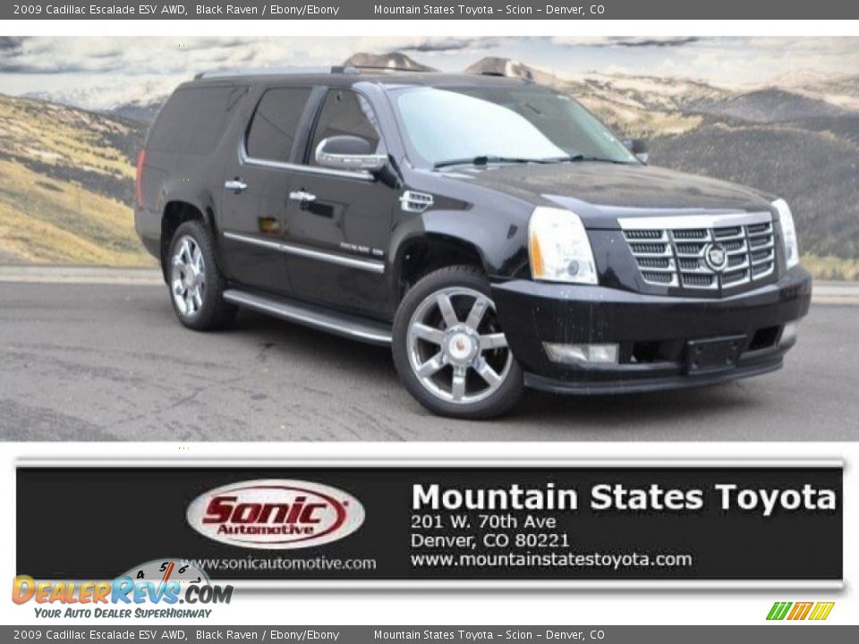 2009 Cadillac Escalade ESV AWD Black Raven / Ebony/Ebony Photo #1