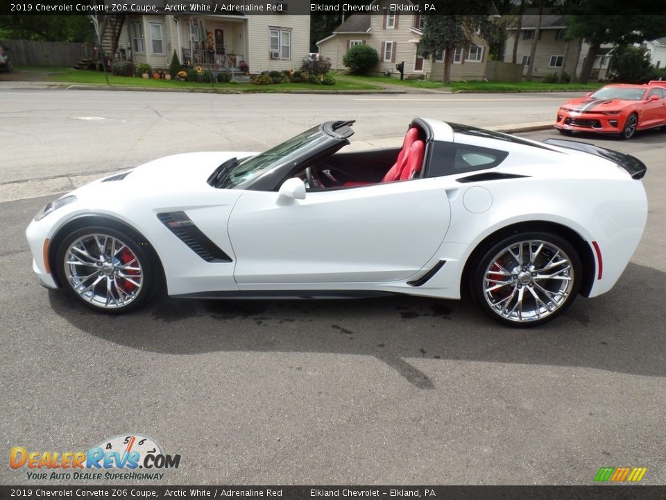 2019 Chevrolet Corvette Z06 Coupe Arctic White / Adrenaline Red Photo #6