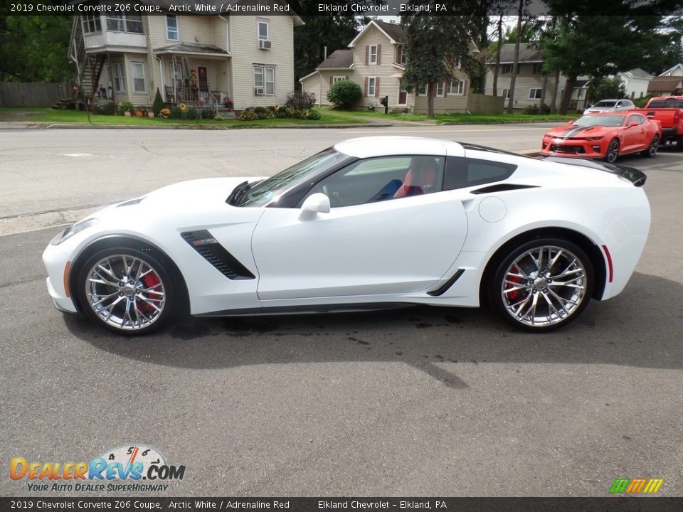 2019 Chevrolet Corvette Z06 Coupe Arctic White / Adrenaline Red Photo #7