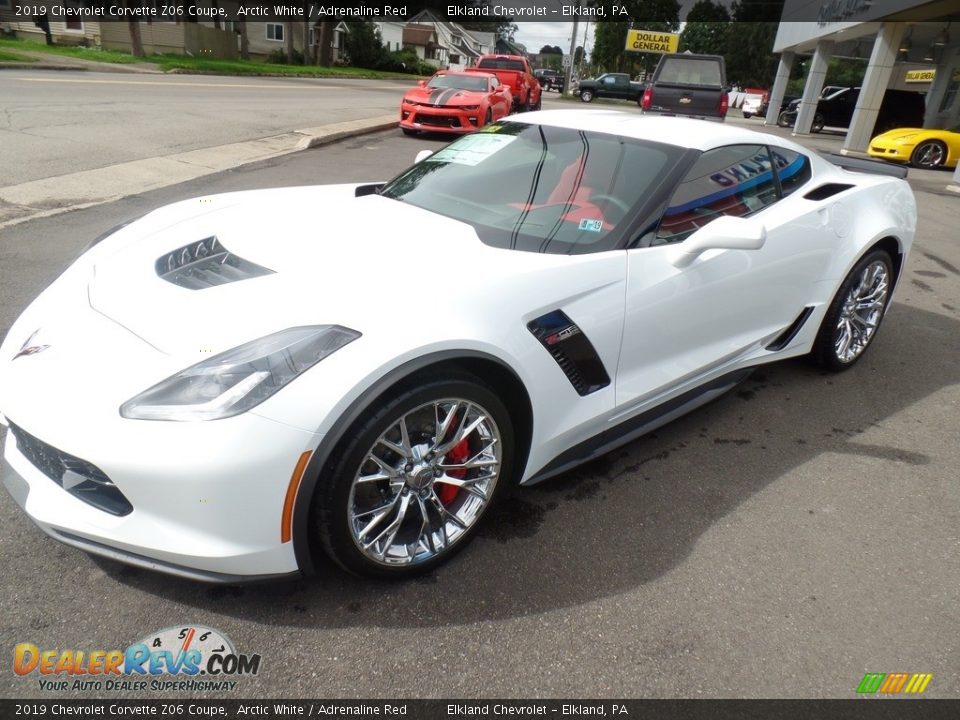 2019 Chevrolet Corvette Z06 Coupe Arctic White / Adrenaline Red Photo #8