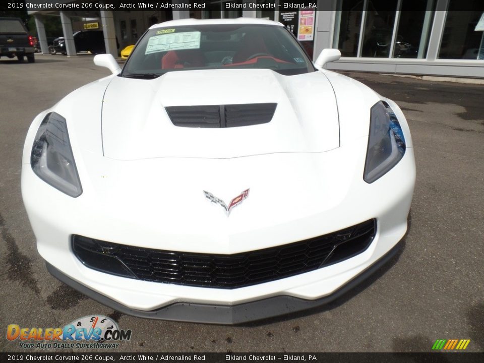 2019 Chevrolet Corvette Z06 Coupe Arctic White / Adrenaline Red Photo #9