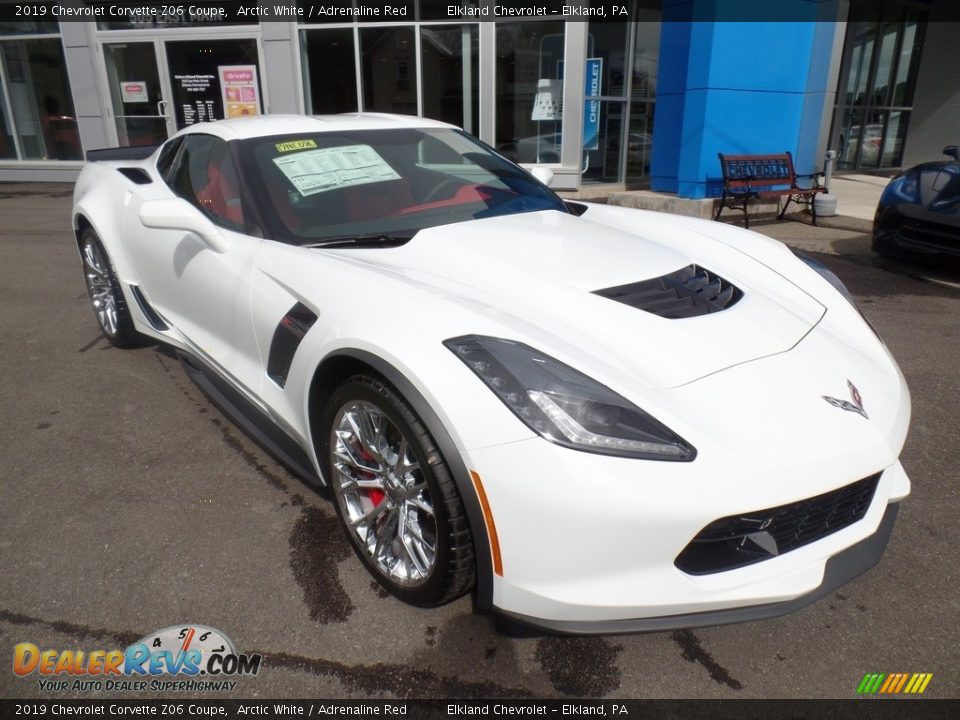2019 Chevrolet Corvette Z06 Coupe Arctic White / Adrenaline Red Photo #10