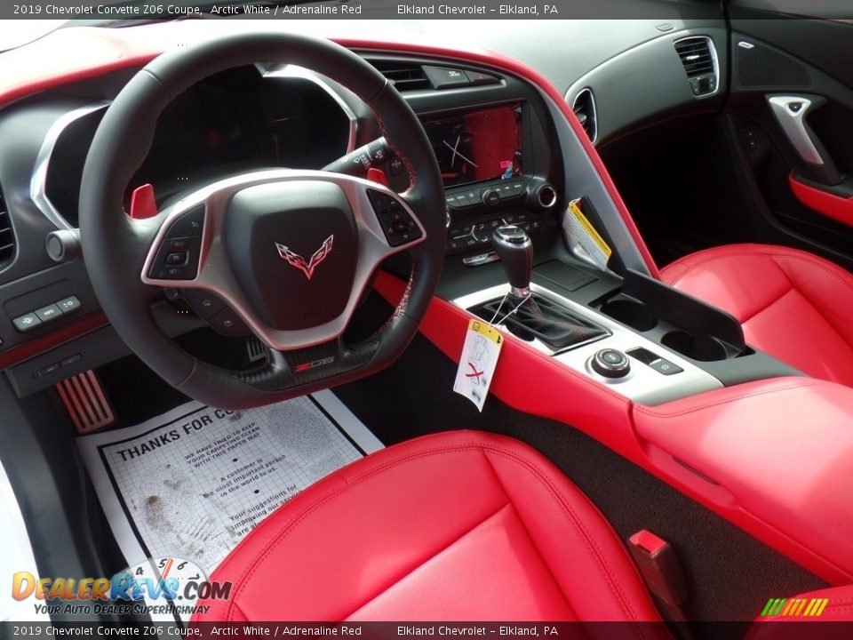 2019 Chevrolet Corvette Z06 Coupe Arctic White / Adrenaline Red Photo #23