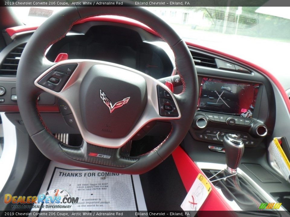 2019 Chevrolet Corvette Z06 Coupe Arctic White / Adrenaline Red Photo #24