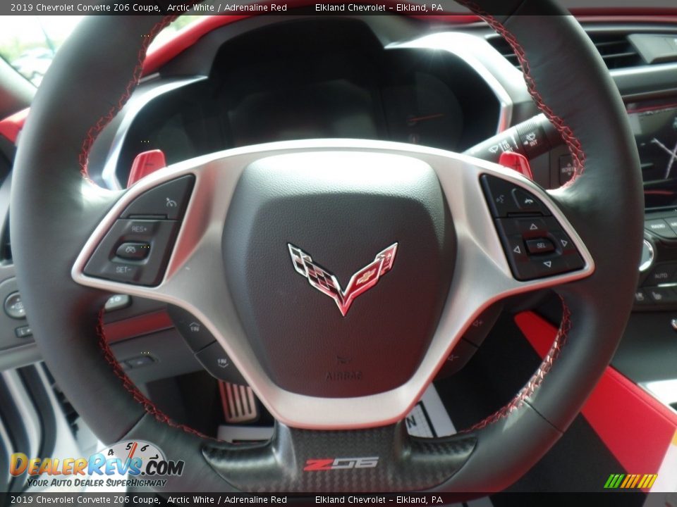2019 Chevrolet Corvette Z06 Coupe Arctic White / Adrenaline Red Photo #25