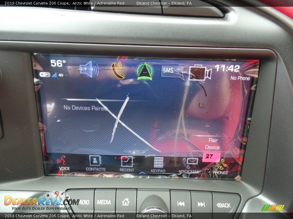 2019 Chevrolet Corvette Z06 Coupe Arctic White / Adrenaline Red Photo #33