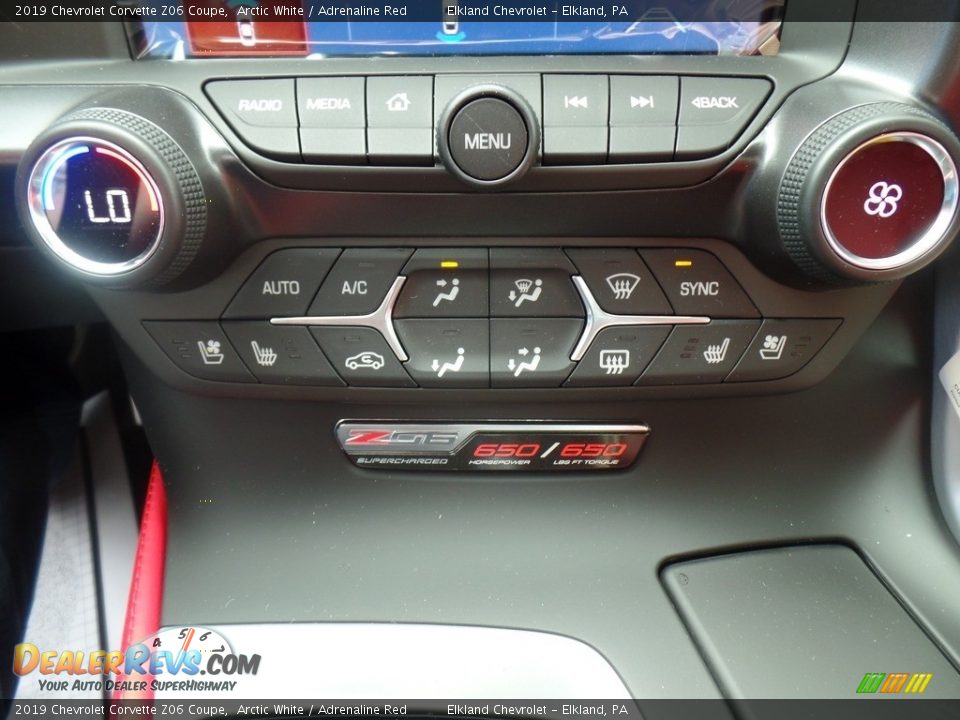 2019 Chevrolet Corvette Z06 Coupe Arctic White / Adrenaline Red Photo #36