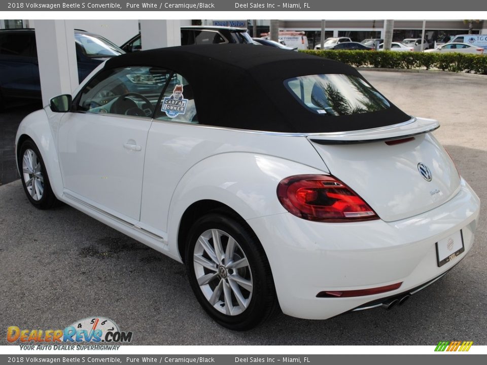2018 Volkswagen Beetle S Convertible Pure White / Ceramique/Black Photo #6