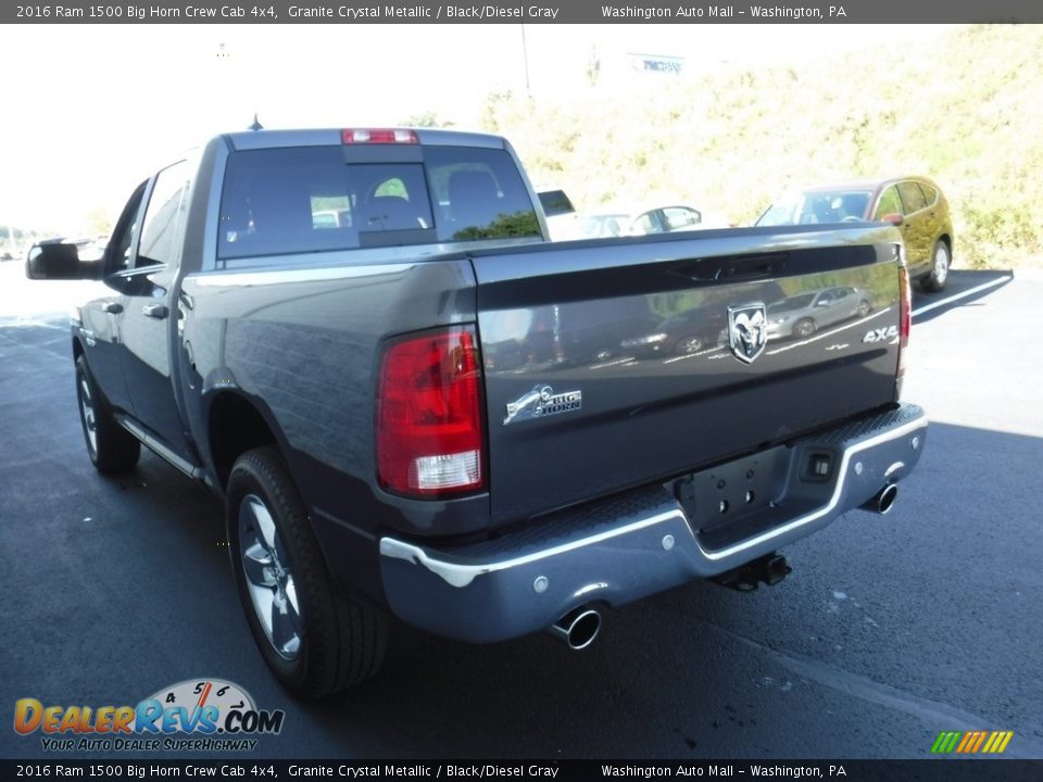 2016 Ram 1500 Big Horn Crew Cab 4x4 Granite Crystal Metallic / Black/Diesel Gray Photo #7