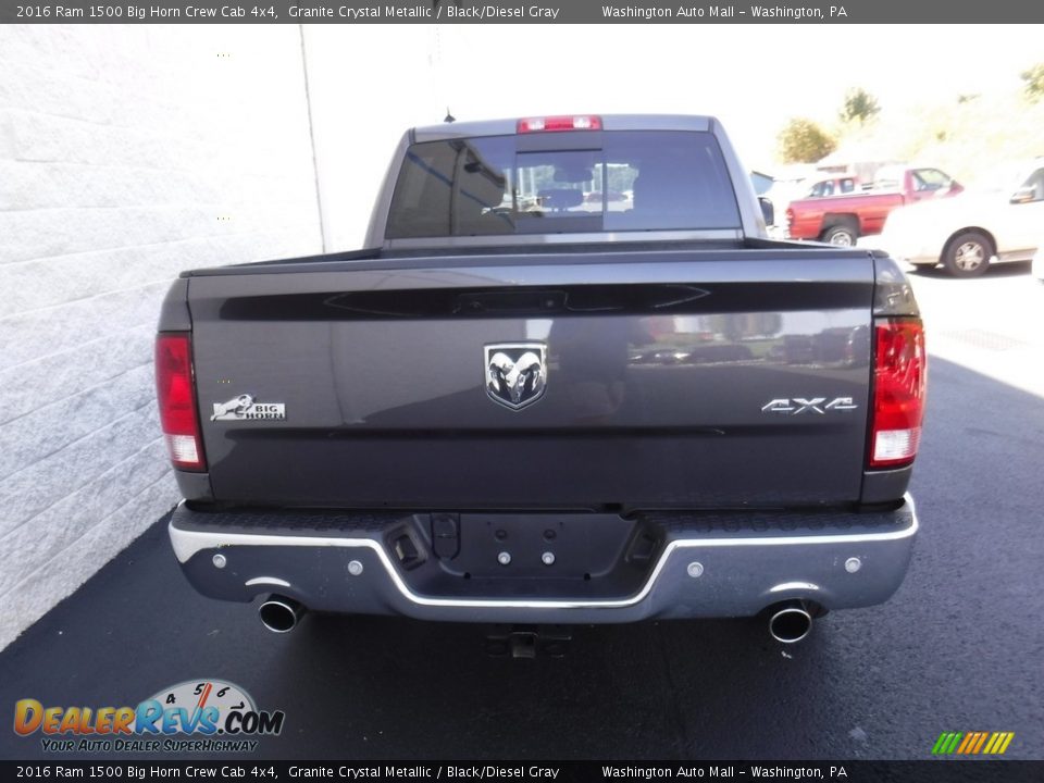 2016 Ram 1500 Big Horn Crew Cab 4x4 Granite Crystal Metallic / Black/Diesel Gray Photo #8