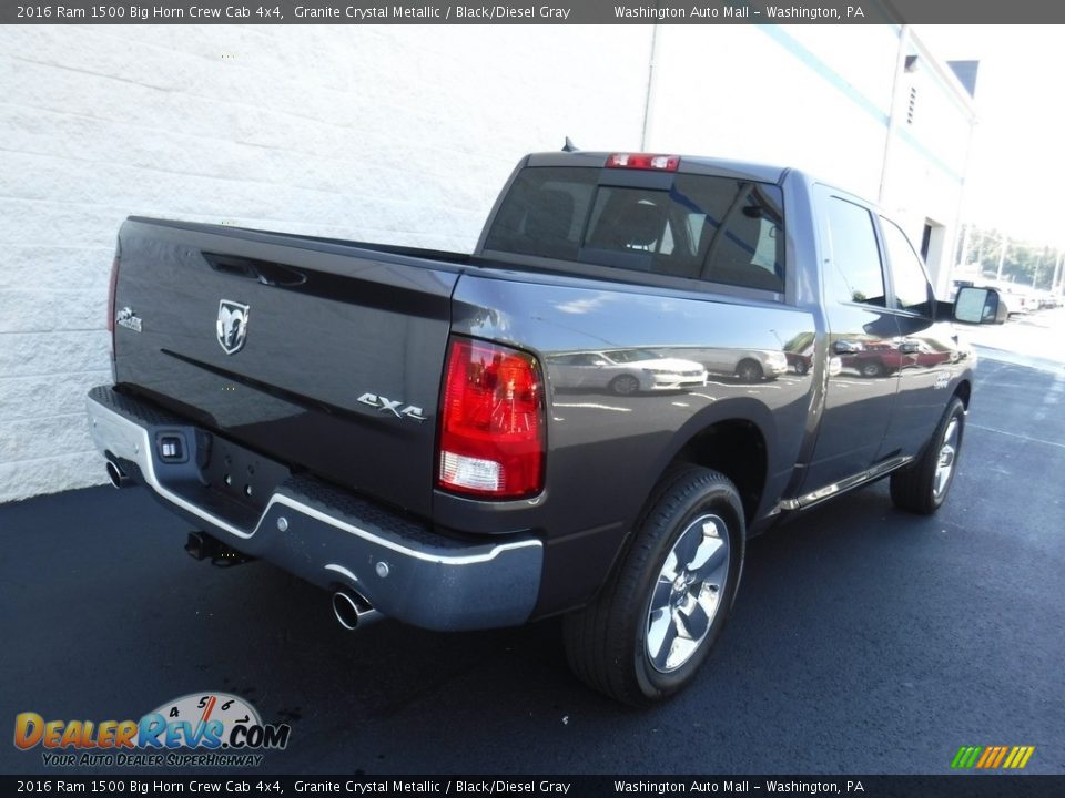 2016 Ram 1500 Big Horn Crew Cab 4x4 Granite Crystal Metallic / Black/Diesel Gray Photo #9