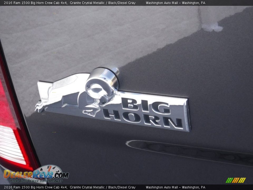 2016 Ram 1500 Big Horn Crew Cab 4x4 Granite Crystal Metallic / Black/Diesel Gray Photo #10
