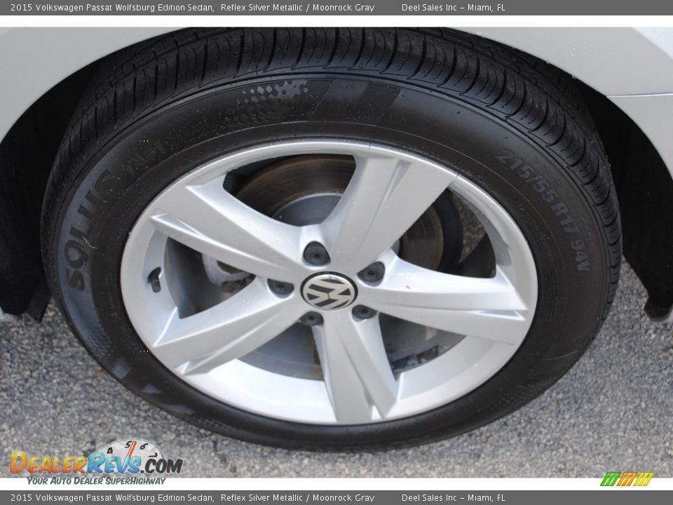 2015 Volkswagen Passat Wolfsburg Edition Sedan Reflex Silver Metallic / Moonrock Gray Photo #11