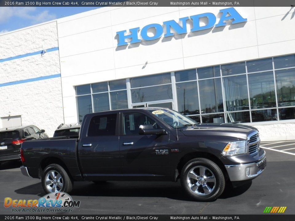 2016 Ram 1500 Big Horn Crew Cab 4x4 Granite Crystal Metallic / Black/Diesel Gray Photo #13