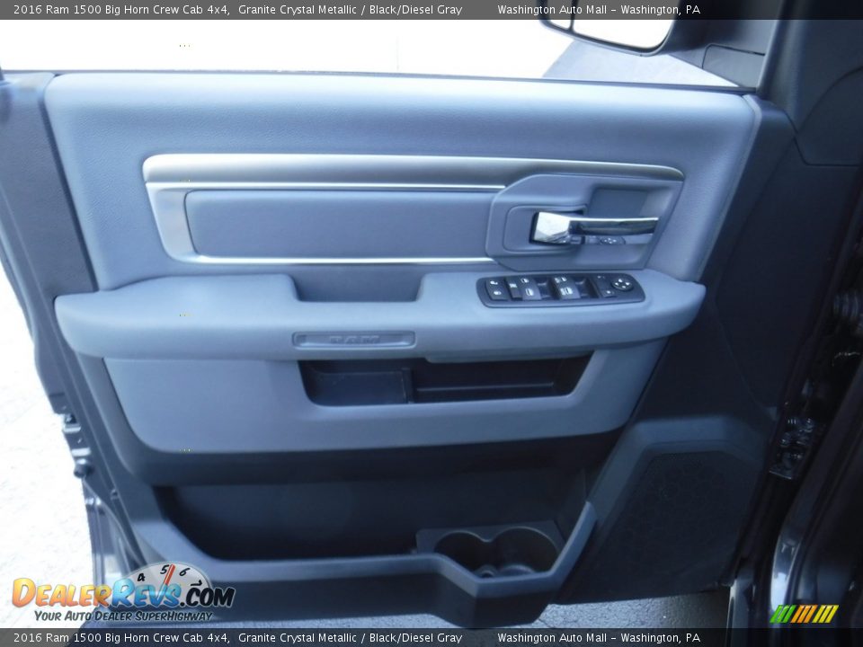 2016 Ram 1500 Big Horn Crew Cab 4x4 Granite Crystal Metallic / Black/Diesel Gray Photo #15