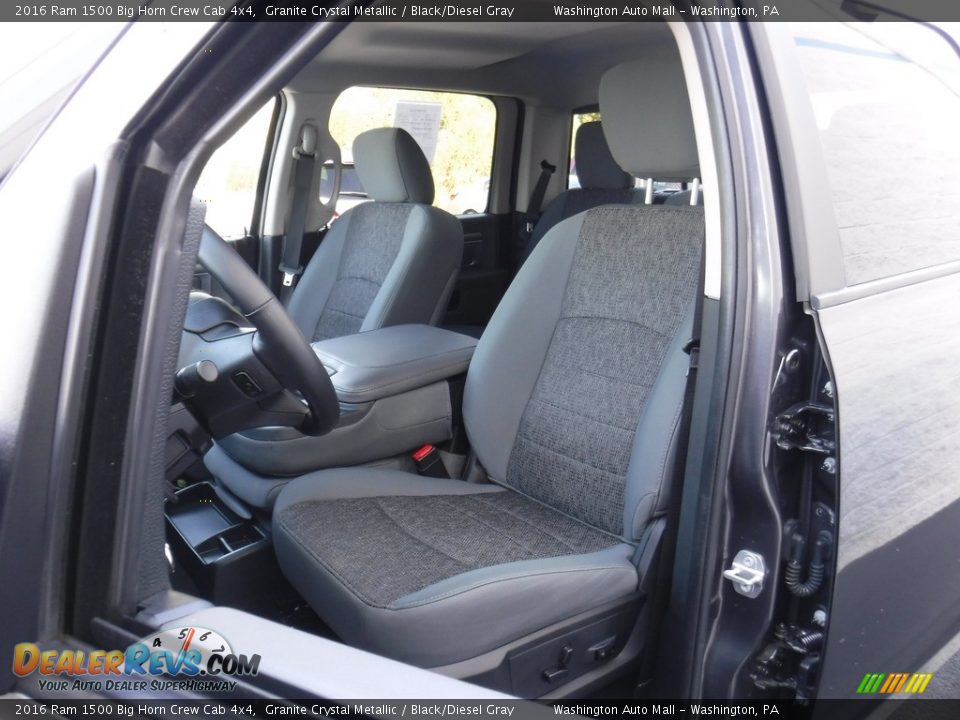 2016 Ram 1500 Big Horn Crew Cab 4x4 Granite Crystal Metallic / Black/Diesel Gray Photo #16