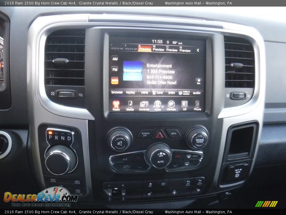 2016 Ram 1500 Big Horn Crew Cab 4x4 Granite Crystal Metallic / Black/Diesel Gray Photo #18