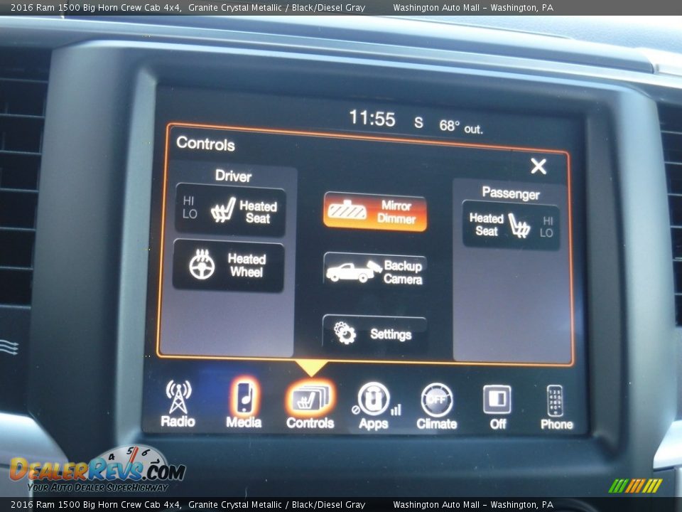 2016 Ram 1500 Big Horn Crew Cab 4x4 Granite Crystal Metallic / Black/Diesel Gray Photo #19