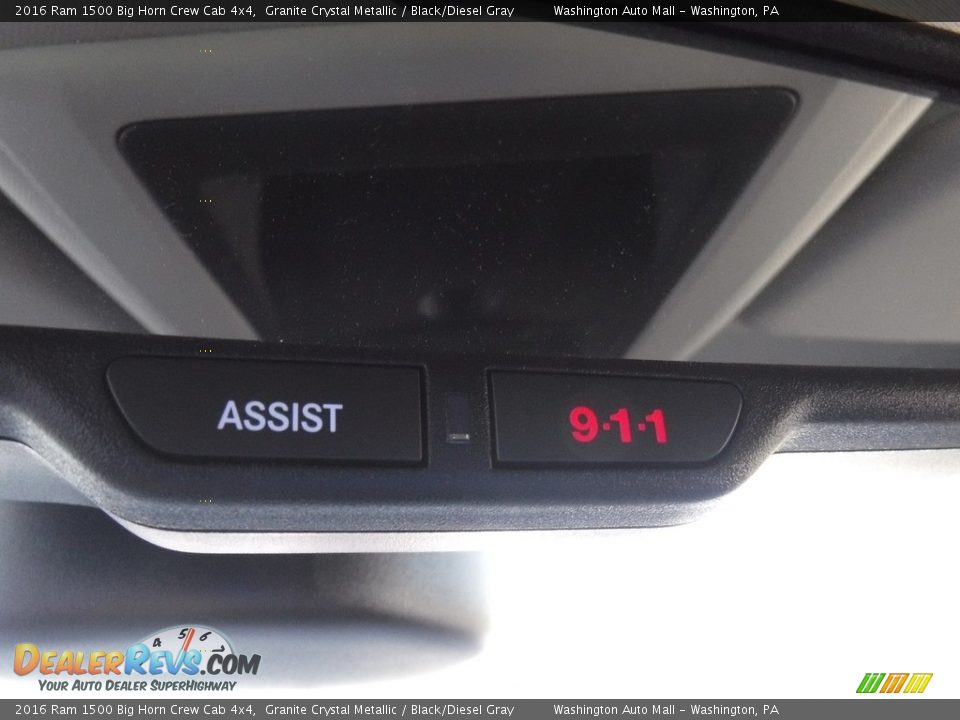 2016 Ram 1500 Big Horn Crew Cab 4x4 Granite Crystal Metallic / Black/Diesel Gray Photo #25