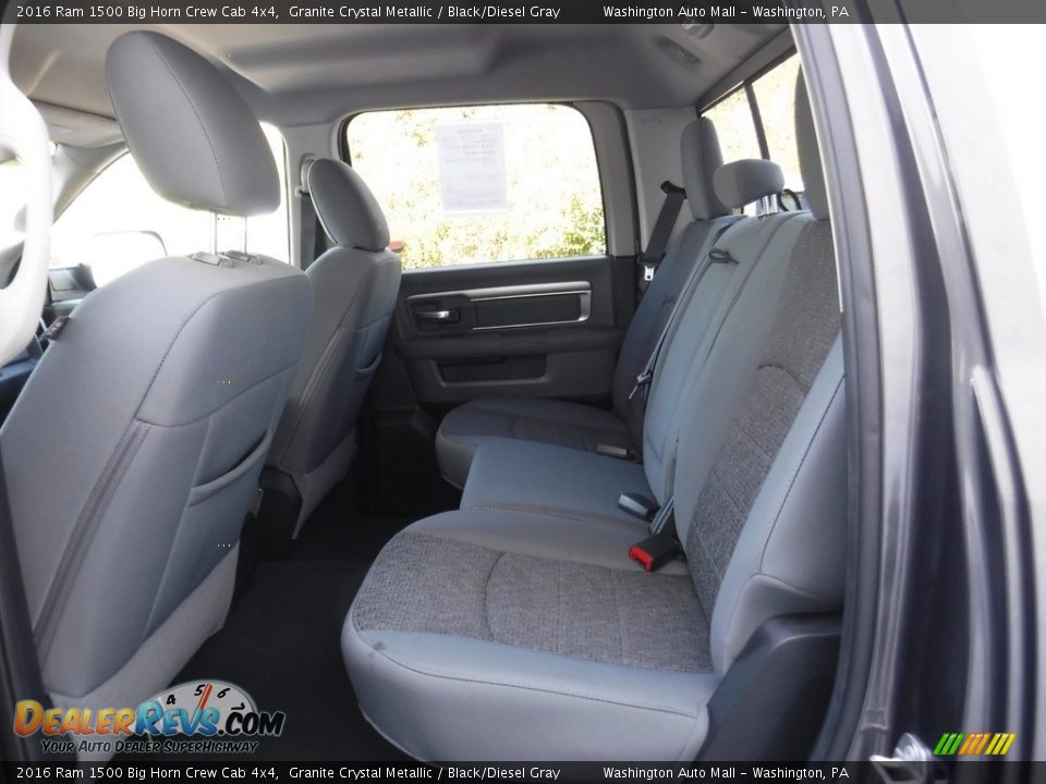 2016 Ram 1500 Big Horn Crew Cab 4x4 Granite Crystal Metallic / Black/Diesel Gray Photo #27