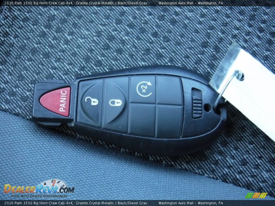 2016 Ram 1500 Big Horn Crew Cab 4x4 Granite Crystal Metallic / Black/Diesel Gray Photo #28