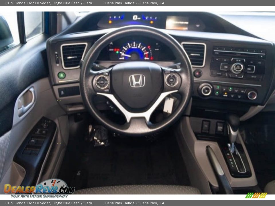 2015 Honda Civic LX Sedan Dyno Blue Pearl / Black Photo #5