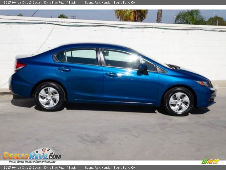2015 Honda Civic LX Sedan Dyno Blue Pearl / Black Photo #9