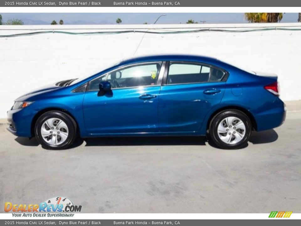2015 Honda Civic LX Sedan Dyno Blue Pearl / Black Photo #13