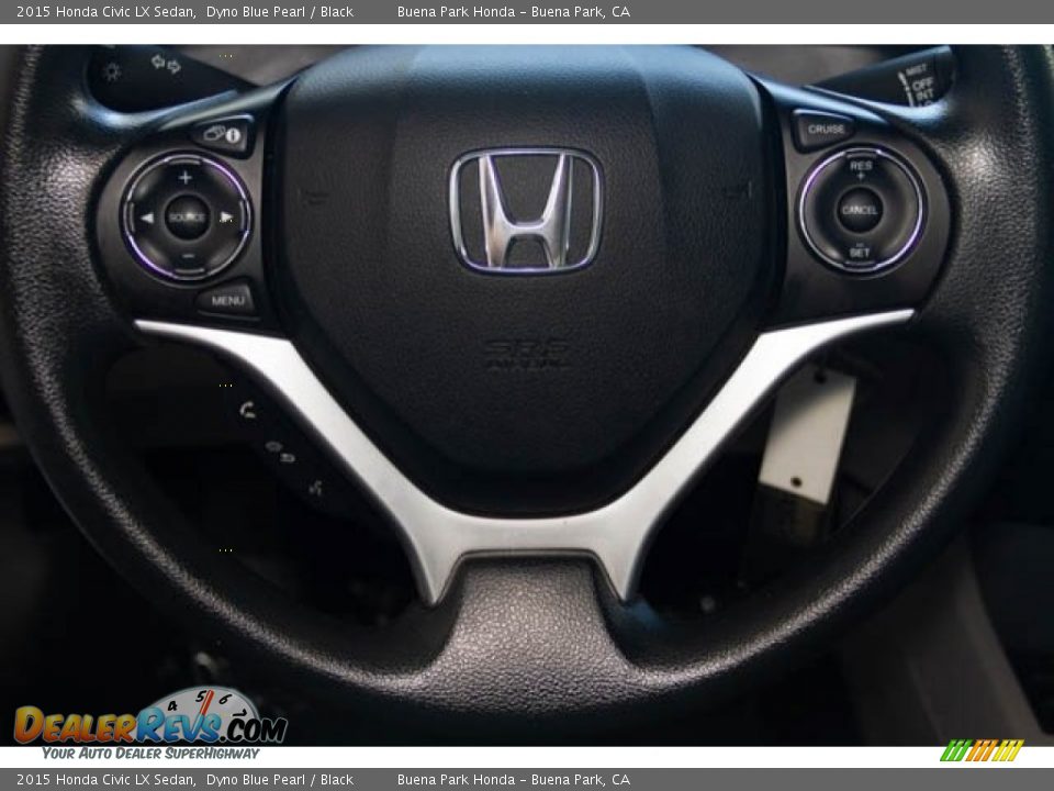 2015 Honda Civic LX Sedan Dyno Blue Pearl / Black Photo #14