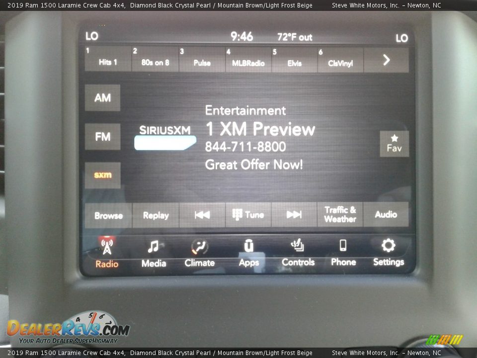 2019 Ram 1500 Laramie Crew Cab 4x4 Diamond Black Crystal Pearl / Mountain Brown/Light Frost Beige Photo #24