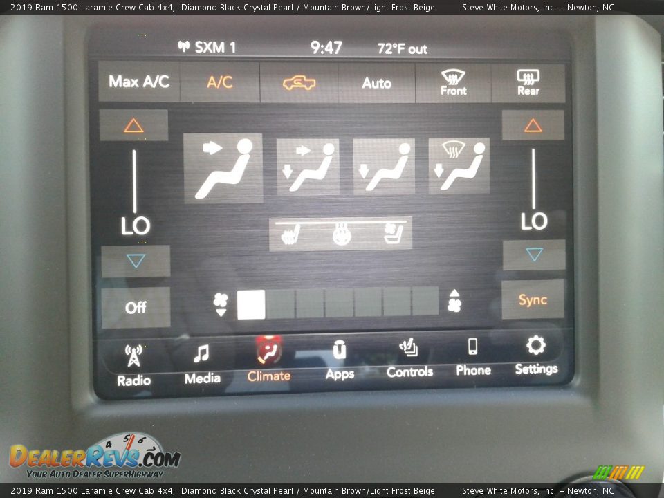 2019 Ram 1500 Laramie Crew Cab 4x4 Diamond Black Crystal Pearl / Mountain Brown/Light Frost Beige Photo #27