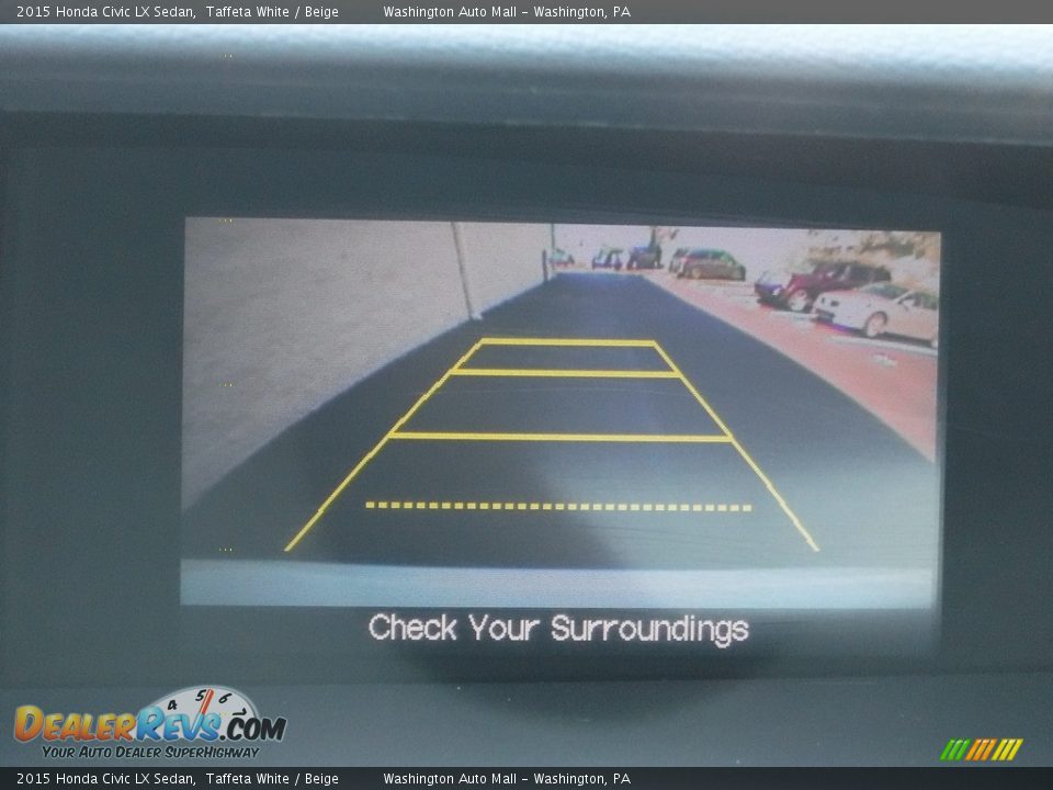 2015 Honda Civic LX Sedan Taffeta White / Beige Photo #16