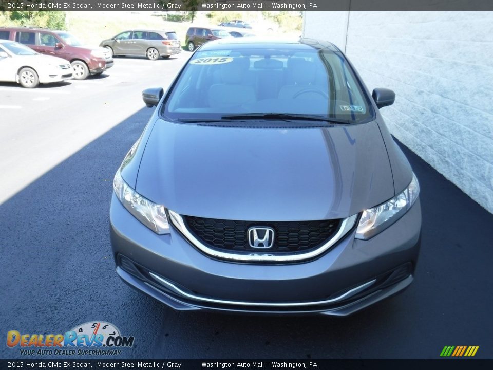 2015 Honda Civic EX Sedan Modern Steel Metallic / Gray Photo #4