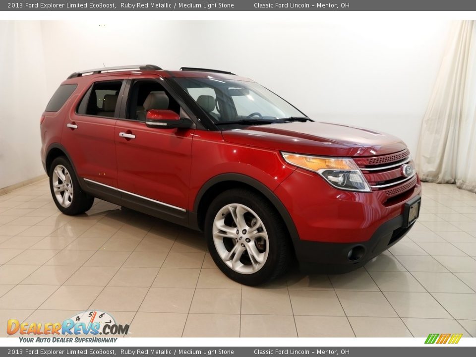 2013 Ford Explorer Limited EcoBoost Ruby Red Metallic / Medium Light Stone Photo #1