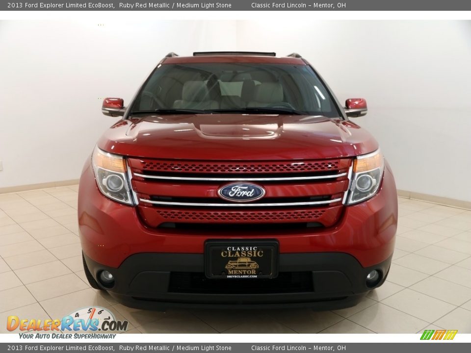 2013 Ford Explorer Limited EcoBoost Ruby Red Metallic / Medium Light Stone Photo #2