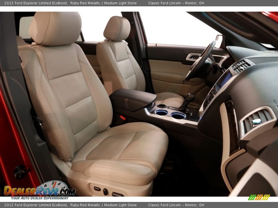 2013 Ford Explorer Limited EcoBoost Ruby Red Metallic / Medium Light Stone Photo #14