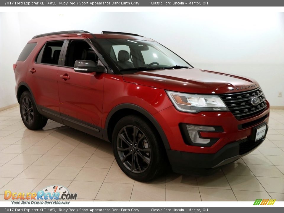 2017 Ford Explorer XLT 4WD Ruby Red / Sport Appearance Dark Earth Gray Photo #1