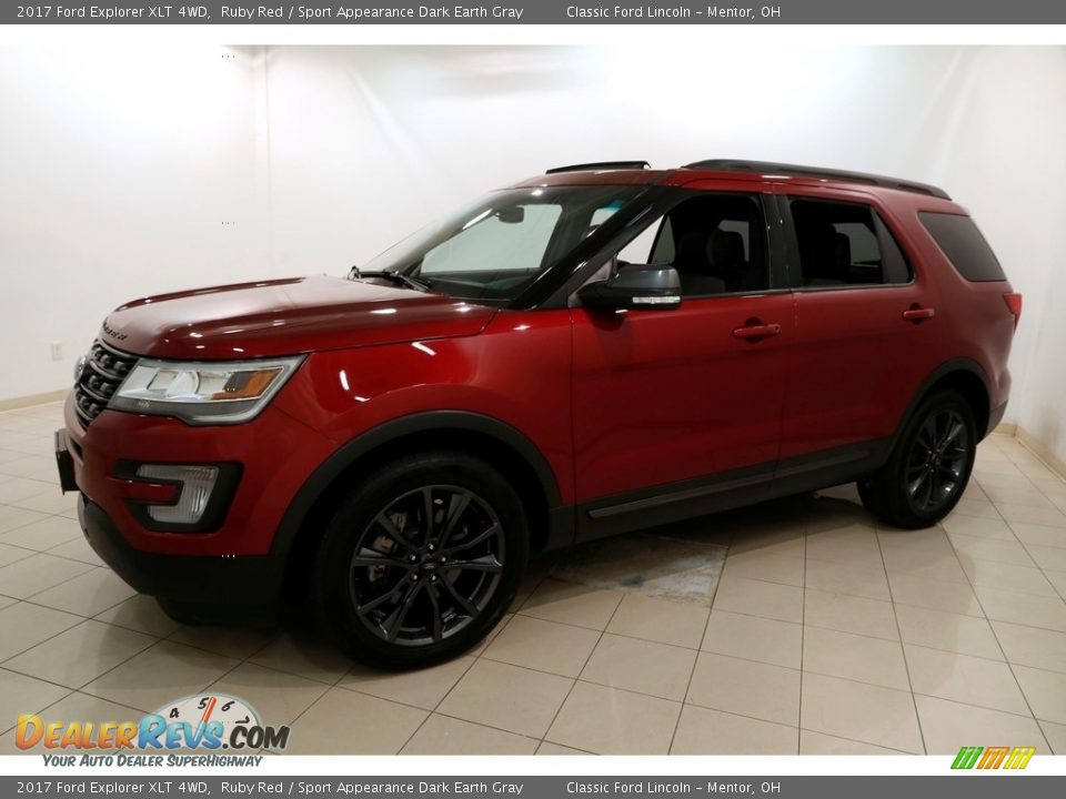 2017 Ford Explorer XLT 4WD Ruby Red / Sport Appearance Dark Earth Gray Photo #3