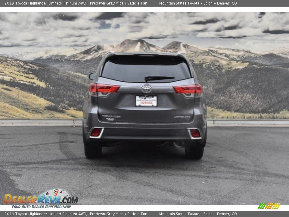 2019 Toyota Highlander Limited Platinum AWD Predawn Gray Mica / Saddle Tan Photo #4