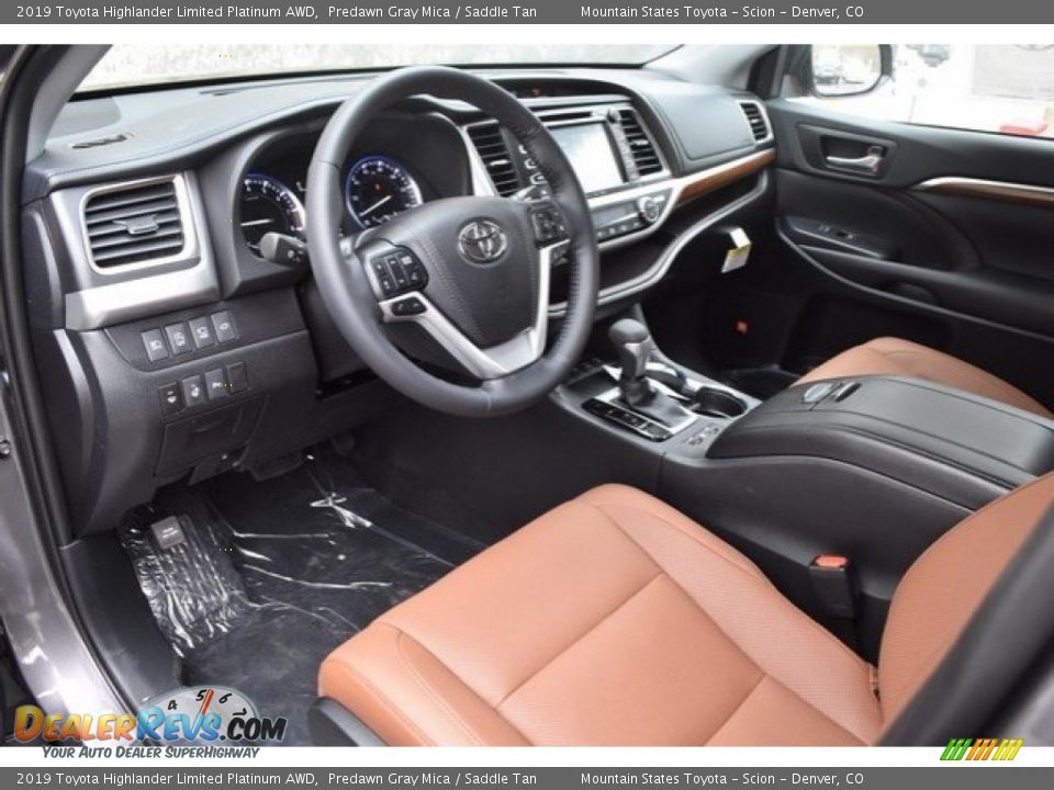 2019 Toyota Highlander Limited Platinum AWD Predawn Gray Mica / Saddle Tan Photo #5