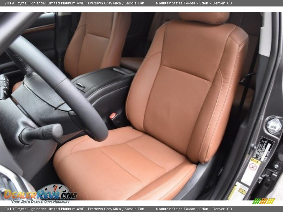 2019 Toyota Highlander Limited Platinum AWD Predawn Gray Mica / Saddle Tan Photo #7
