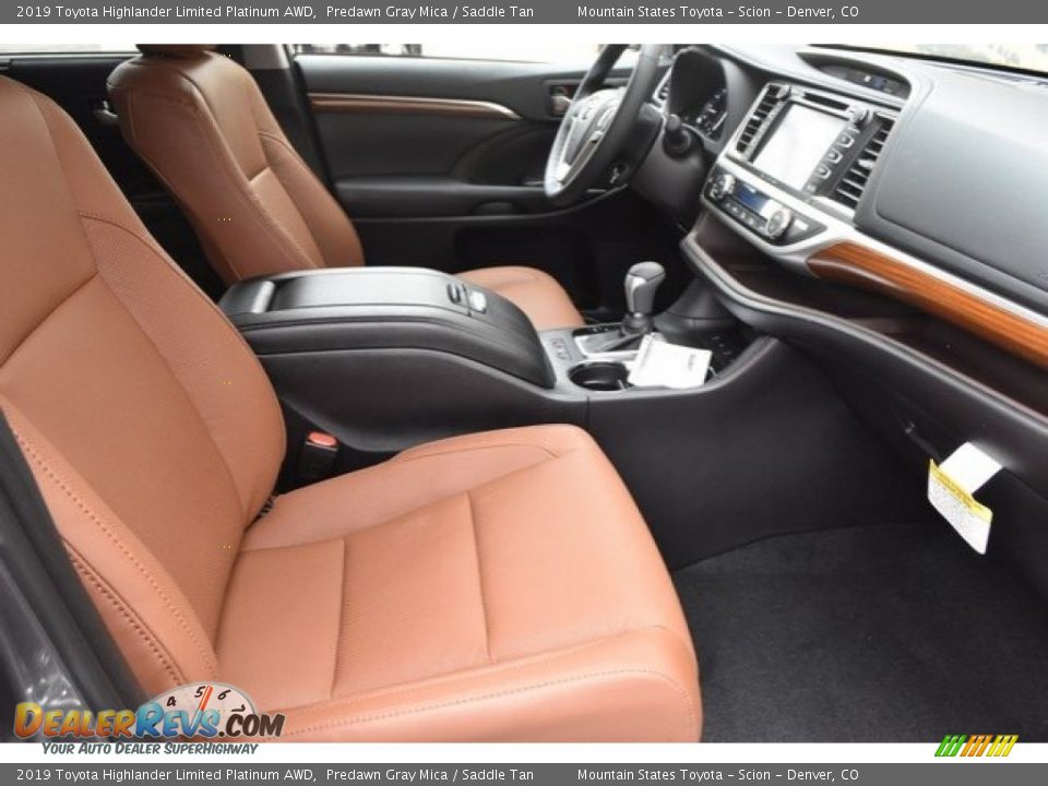 2019 Toyota Highlander Limited Platinum AWD Predawn Gray Mica / Saddle Tan Photo #12