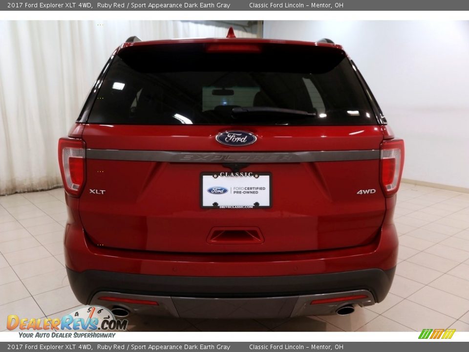 2017 Ford Explorer XLT 4WD Ruby Red / Sport Appearance Dark Earth Gray Photo #23